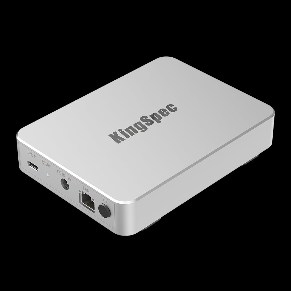 KingSpec NAS N100 personal cloud storage with 2.5 inch SATA SSD for office workstation teams