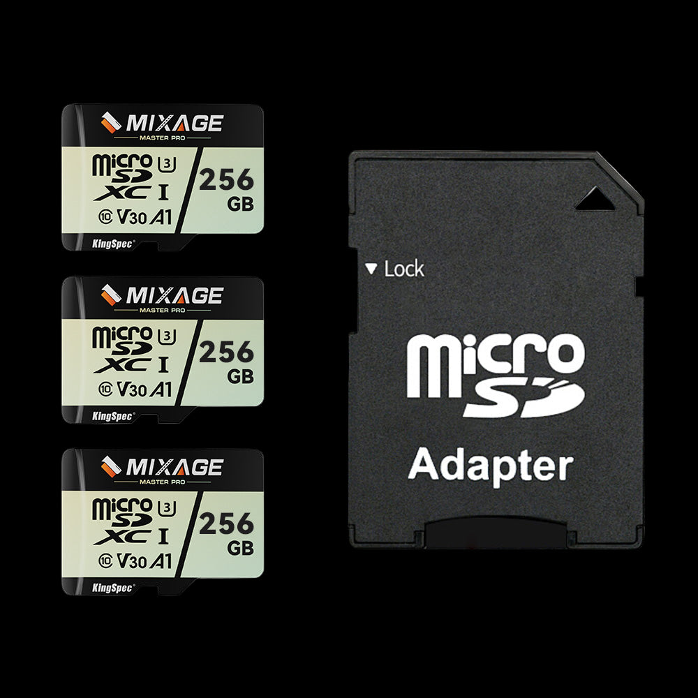 MicroSD card angled showing compact size for portable device storage