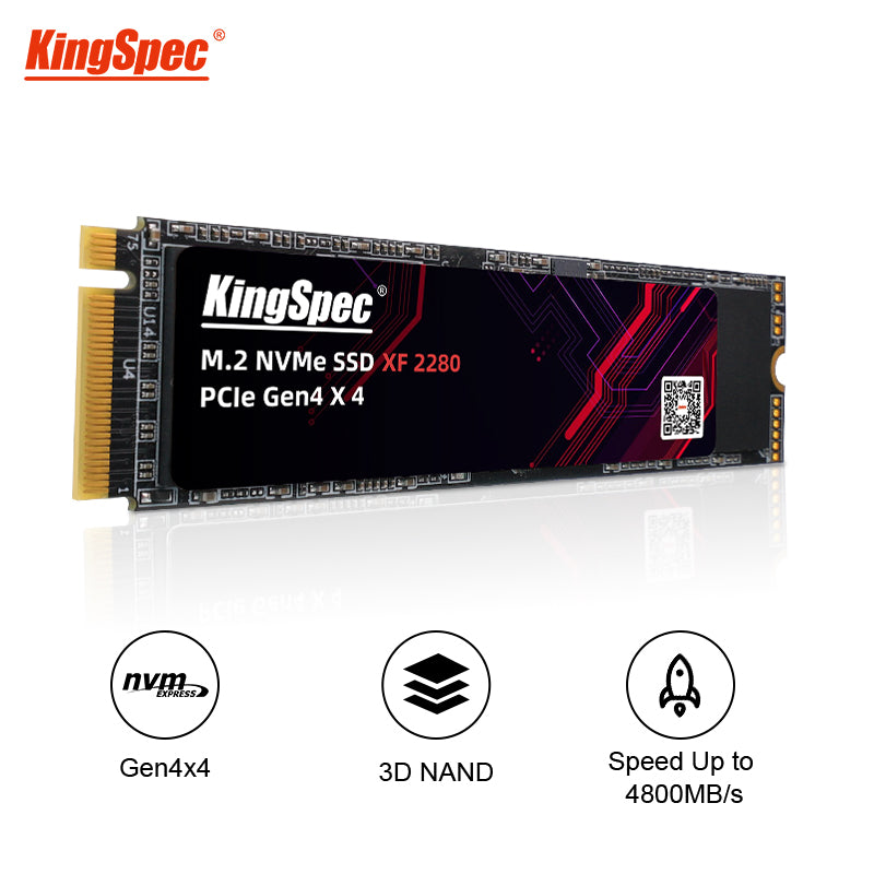  KingSpec 1TB 2230 NVMe GEN 4x4 M.2 SSD, R/W up to