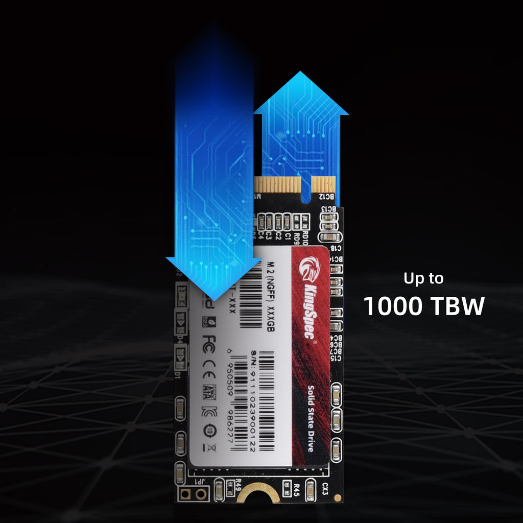 KingSpec M.2 2242 Disque SSD Interne NGFF PCIe SATA 6 Go/s 128 Go :  : Informatique
